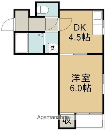 αＮＥＸＴタカサゴＮｏ．２[1DK/24.76m2]の間取図
