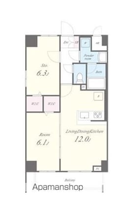 東京都八王子市八日町[1SLDK/53.41m2]の間取図