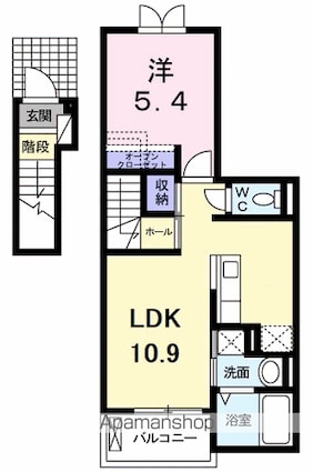 サニーレジデンス[1LDK/41.27m2]の間取図