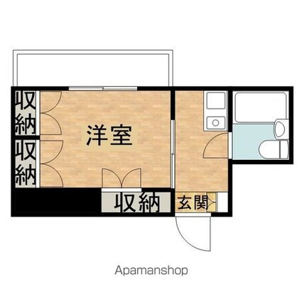 東京都八王子市東中野[1K/18.27m2]の間取図