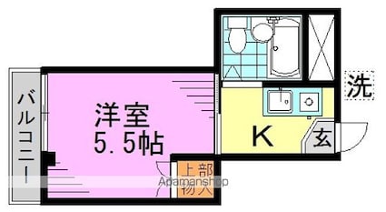 東京都杉並区梅里２丁目[1K/16m2]の間取図