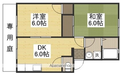 ヴィラ・ウインディアＣ[2DK/42.97m2]の間取図