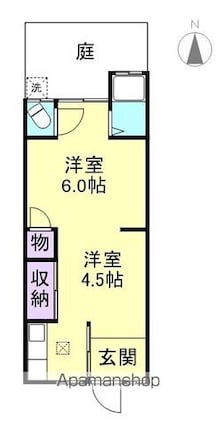 和歌山県和歌山市六十谷[2K/33.92m2]の間取図