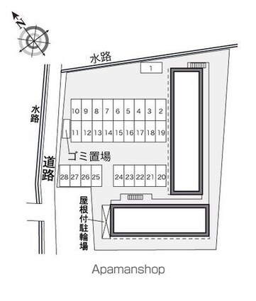 レオパレスプレミール紀ノ川[1K/23.18m2]の配置図