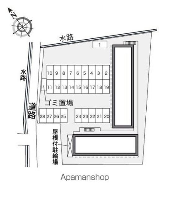 レオパレスプレミール紀ノ川[1K/23.18m2]の配置図