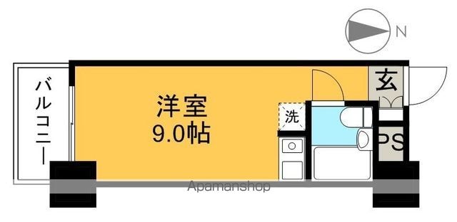 高知県高知市永国寺町[1R/20.72m2]の間取図