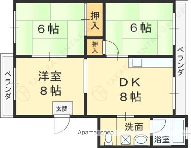 南武庫之荘佐野マンションの間取り写真