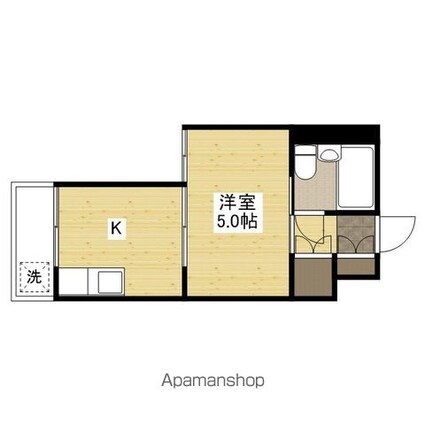 舟入　松尾ビル[1K/17.36m2]の間取図