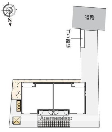 クレイノ雅[1K/23.3m2]の配置図