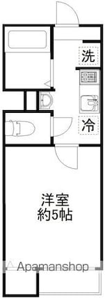 パールテラス[1K/18.87m2]の間取図