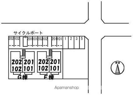 エクセルメゾン　Ｇ棟[2LDK/53.26m2]の配置図