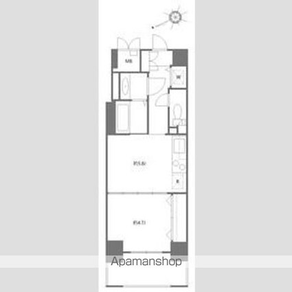 メインステージ浅草[1DK/30.49m2]の間取図