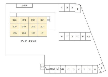 フォブールマリエ[2LDK/59.85m2]の配置図