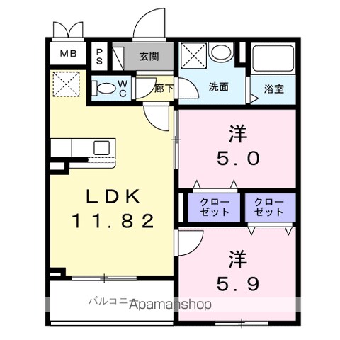 メゾン　アイティー　ジャックの間取り