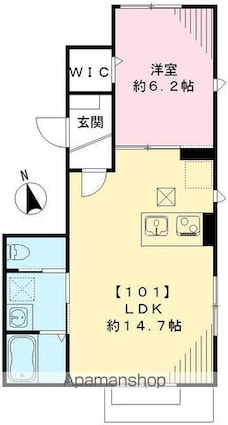 Ｌｉｅｎ　リアン[1LDK/44.95m2]の間取図