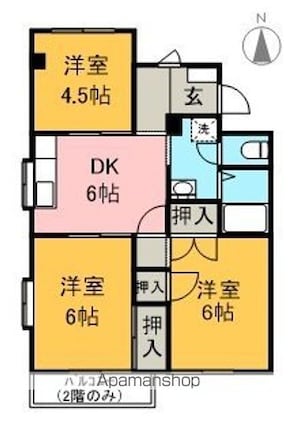 ビレッジコーブ[3DK/50.22m2]の間取図