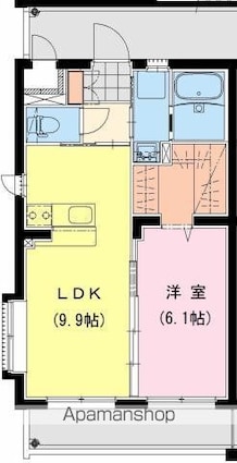 Ａｒｃａｄｉａ恒久[1LDK/40m2]の間取図