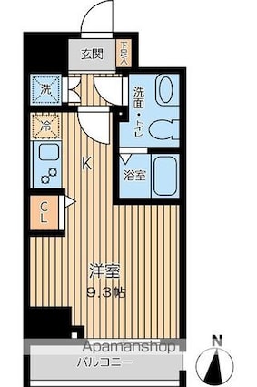 ＣＩＴＹ　ＳＰＩＲＥ　三ノ輪Ⅱ[1R/25.11m2]の間取図
