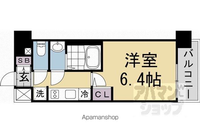 東海道本線 西大路駅 徒歩10分 10階建 築1年の間取り写真