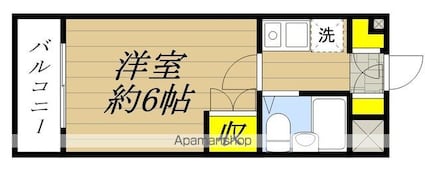 Ｆ．Ａｚａｌｅａ喜沢[1K/15.86m2]の間取図