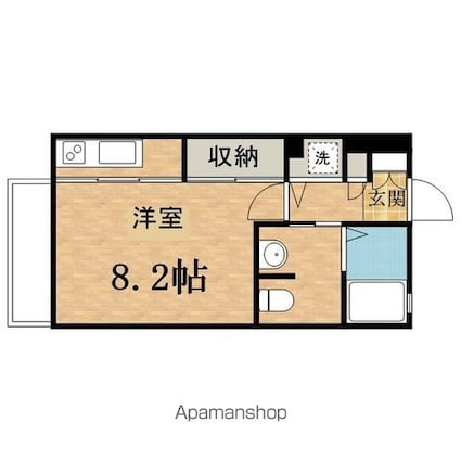 ロシュラヴァン[1K/28m2]の間取図