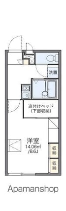 レオパレス向陽[1K/23.18m2]の間取図
