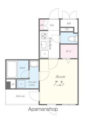 コスモス江古田[1K/27.97m2]の間取図