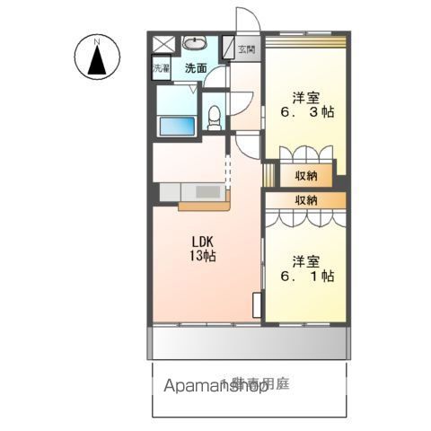 【岐阜市須賀のマンションの間取り】