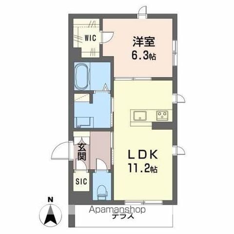 【和歌山市西紺屋町のマンションの間取り】