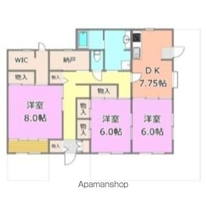 ドゥエル　イースト[3DK/92.88m2]の間取図