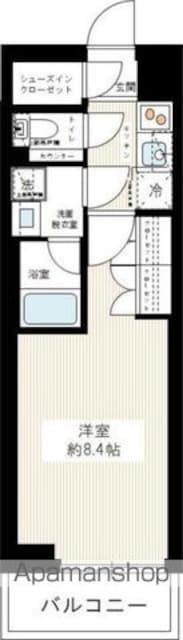 東京都板橋区徳丸３丁目[1K/25.51m2]の間取図