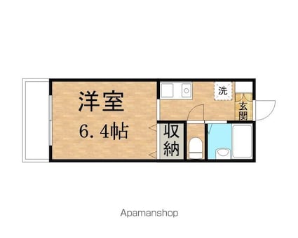 ハイムディライト[1R/20.4m2]の間取図