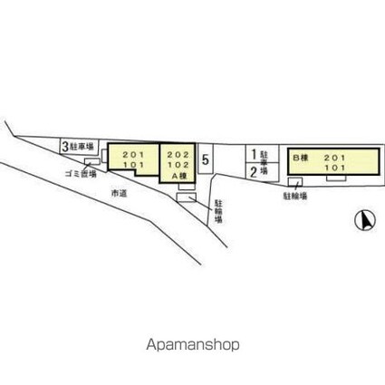 マルグリットＡＢ　Ａ棟[1K/31.51m2]の配置図