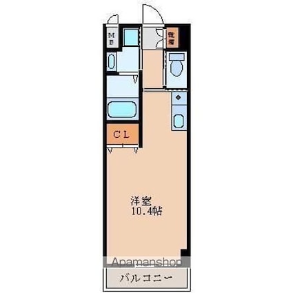 ＶＩＶＡＣＥ大手門[1R/31.36m2]の間取図