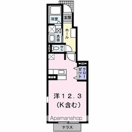 オレンジ　ハイツ　Ａ[1R/33.15m2]の間取図