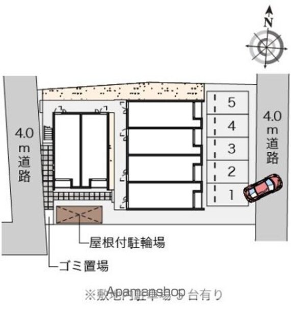クレイノルーエ[1K/25.89m2]の駐車場