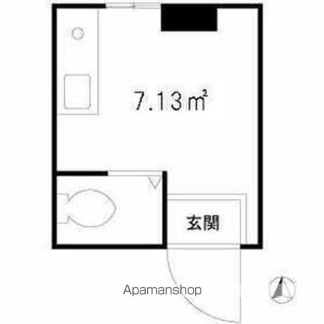 ダイヤモンドビル[1R/7.13m2]の間取図