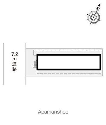 レオパレス一宮第４[1K/15.3m2]の配置図