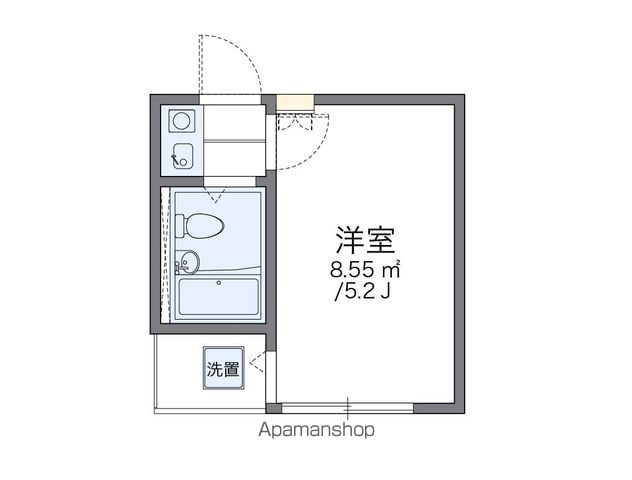 レオパレス中台第2の間取り写真