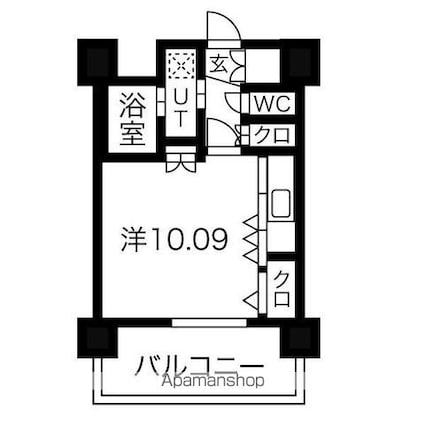 ｉｎｓｐｉｒａｔｉｏｎ（インスピレーション）[1K/29.38m2]の間取図