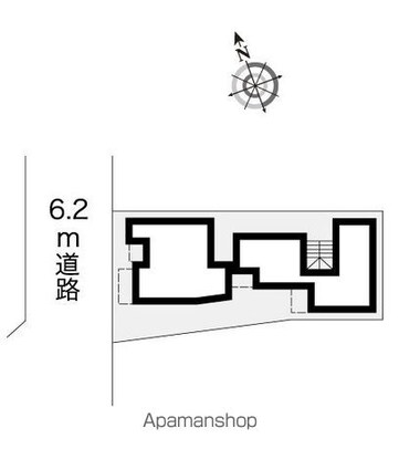 レオパレスＲＸ早稲田第２[1K/18.33m2]の配置図