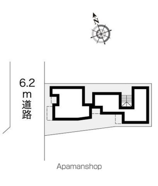 レオパレスＲＸ早稲田第２[1K/18.33m2]の配置図