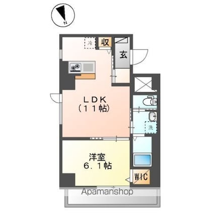 ＮＳ言問ビル[1LDK/41.64m2]の間取図