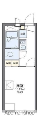 レオパレスレジデンス城ヶ崎[1K/19.87m2]の間取図