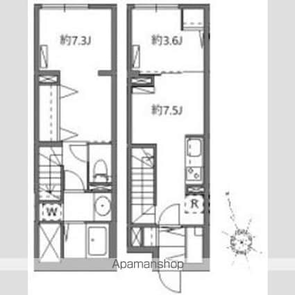 ソラシアレジデンス学芸大学Ⅱ[2DK/51.85m2]の間取図