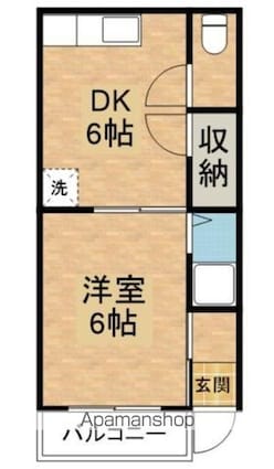 いつみ荘[1DK/25m2]の間取図