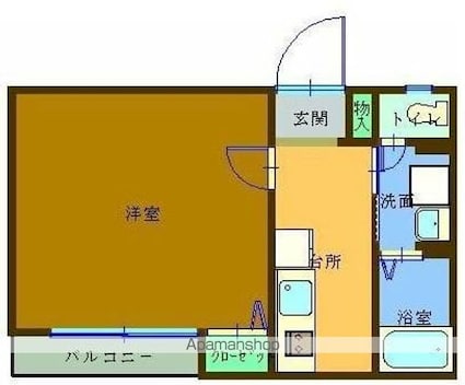Ｖｉｌｌａｄ’Ｅｓｔｅ[1K/25.36m2]の間取図