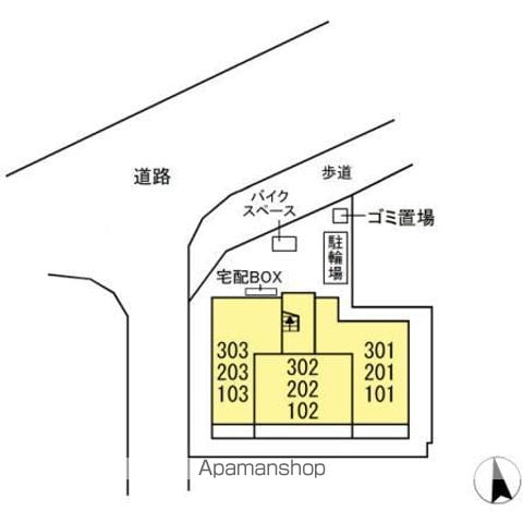 ランギロア 203 ｜ 千葉県千葉市中央区松波２丁目18-2（賃貸アパート1LDK・2階・42.93㎡） その4