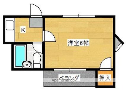 リベルテ八千代[1K/15.9m2]の間取図