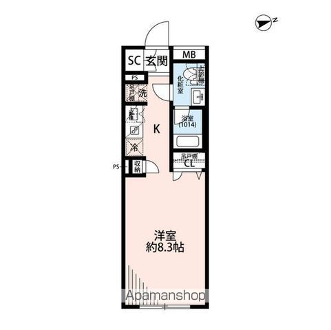 【中野区上高田のマンションの間取り】